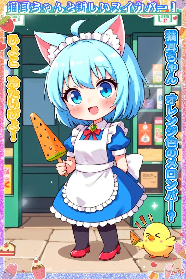 猫耳ちゃんと新しいスイカバー！