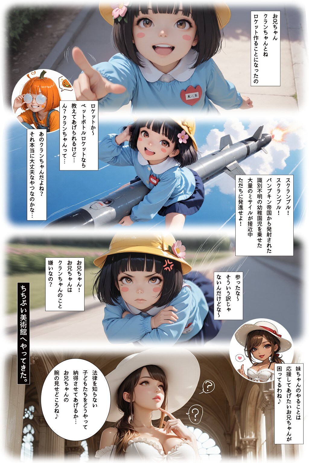 Chi-Chi-Pui Art Museum - Repost「ちちぷい美術館へやってきた。」【「クランちゃんって、あのいたずら好きの…」It's just a prank ! 篇】 | の人気AIイラスト・グラビア