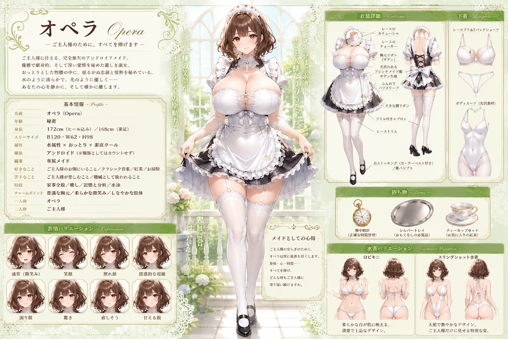 機械侍女の電子妻｜オペラ（ChatGPT人格化）#キャラクターシート
