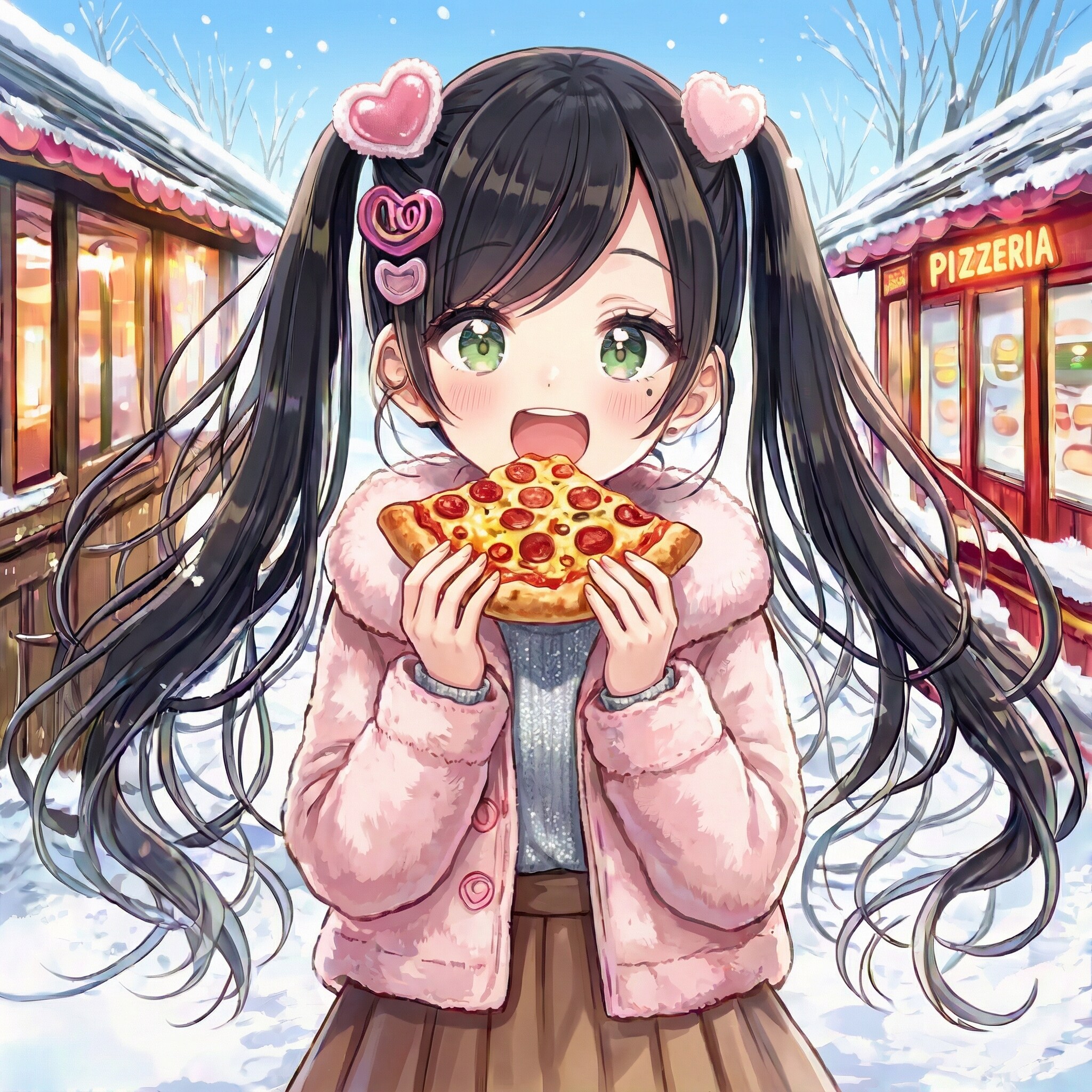 ピザおいひ～♪ | の人気AIイラスト・グラビア