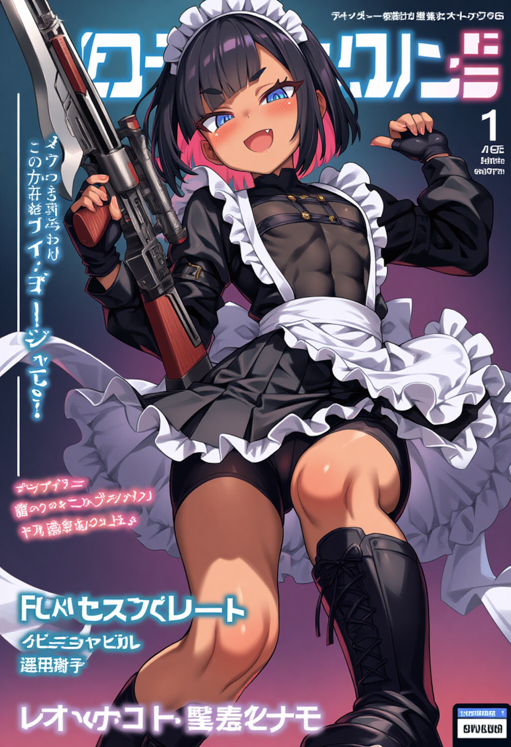 武装メイド雑誌風