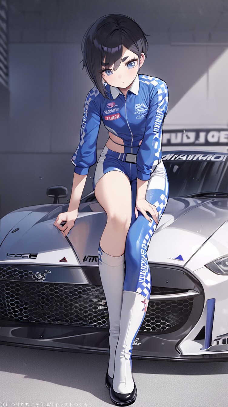 ボーイッシュなレースクイーン