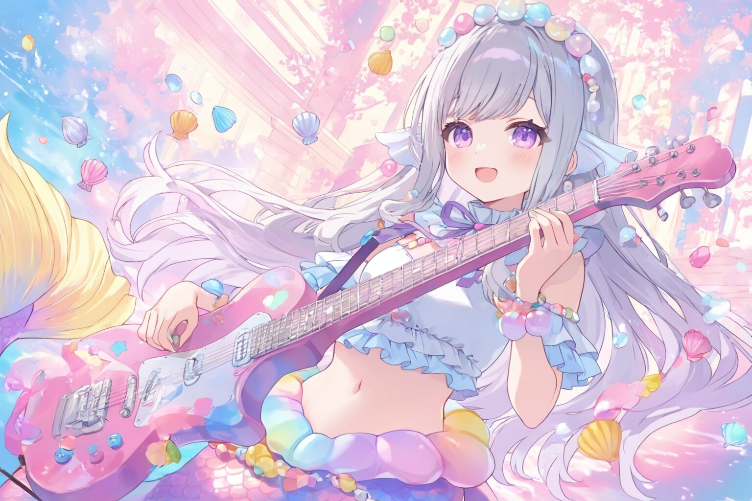 ギター人魚 | の人気AIイラスト・グラビア