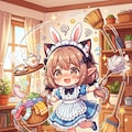 ウサ猫エルフ耳メイドちゃん 4枚目
