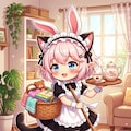 ウサ猫エルフ耳メイドちゃん 2枚目