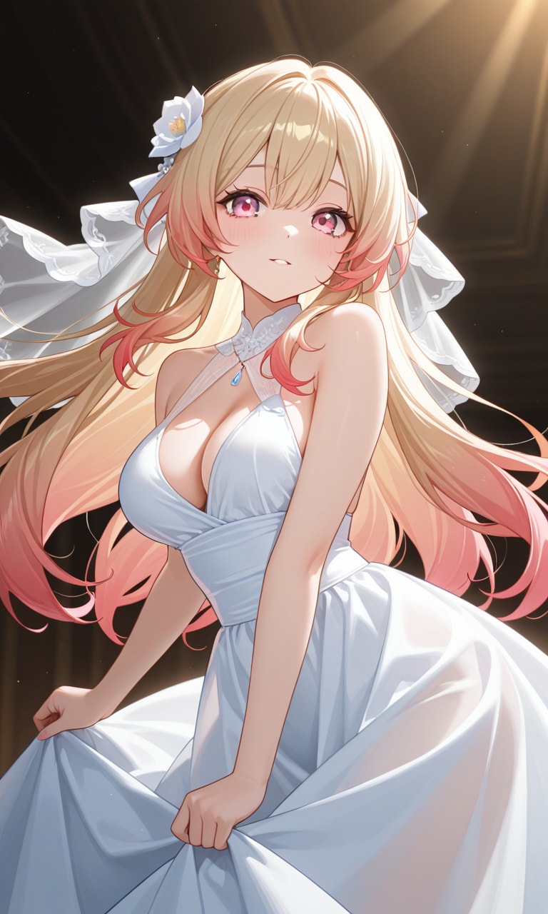 白ドレスの着こなし４