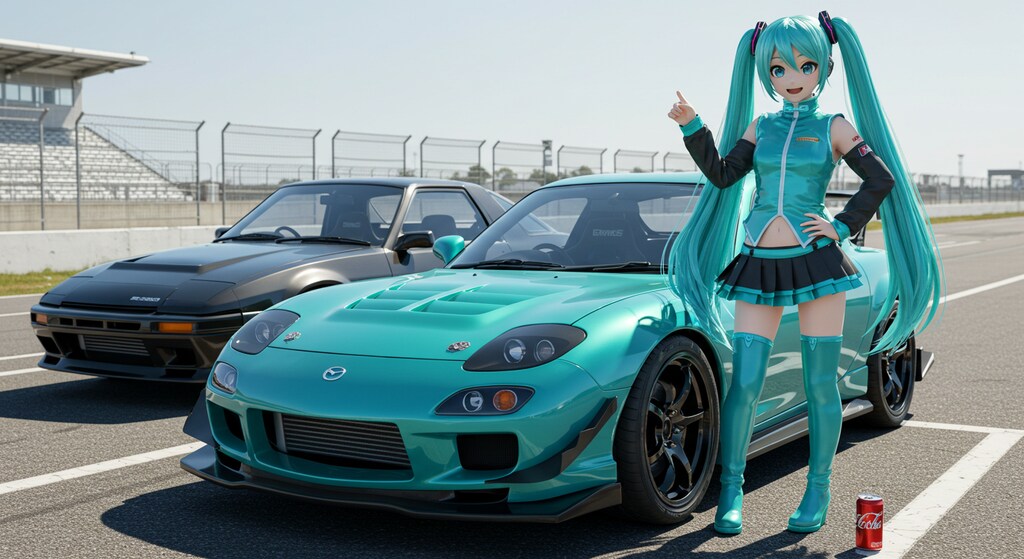 RX-7と初音ミク