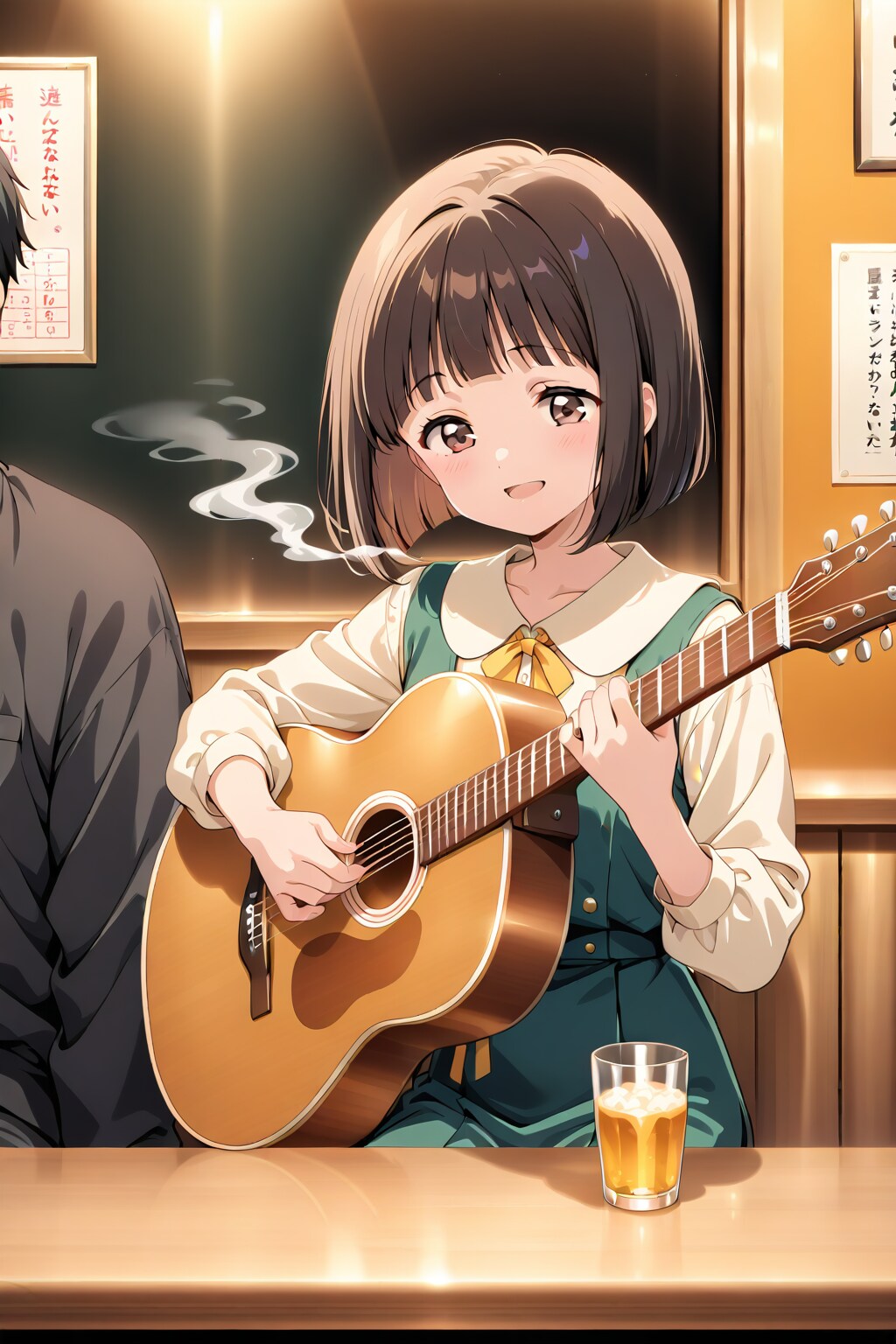 ギターの弾き語りの女の子