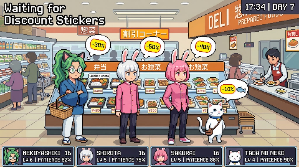 割引シール待ちぼうけゲーム