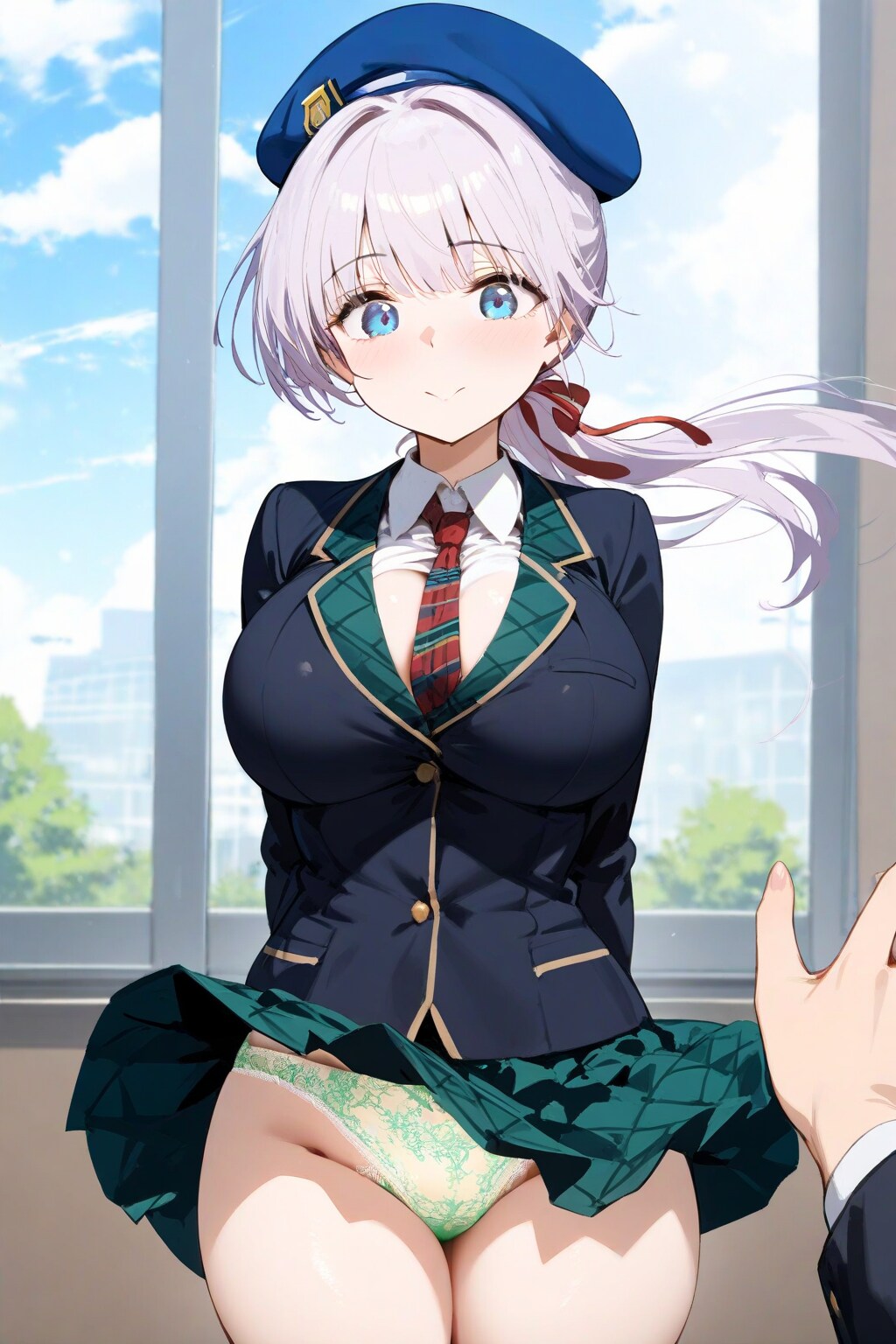 結構エグいパンツ穿いてた薄紫髪ちゃん