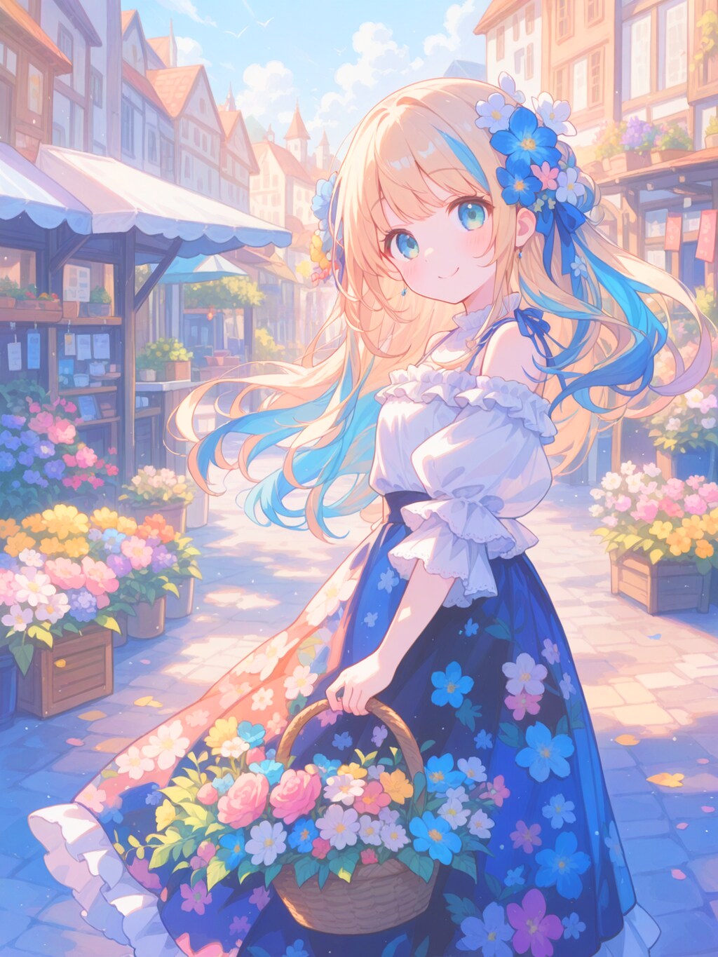 バスケットいっぱいの彩り