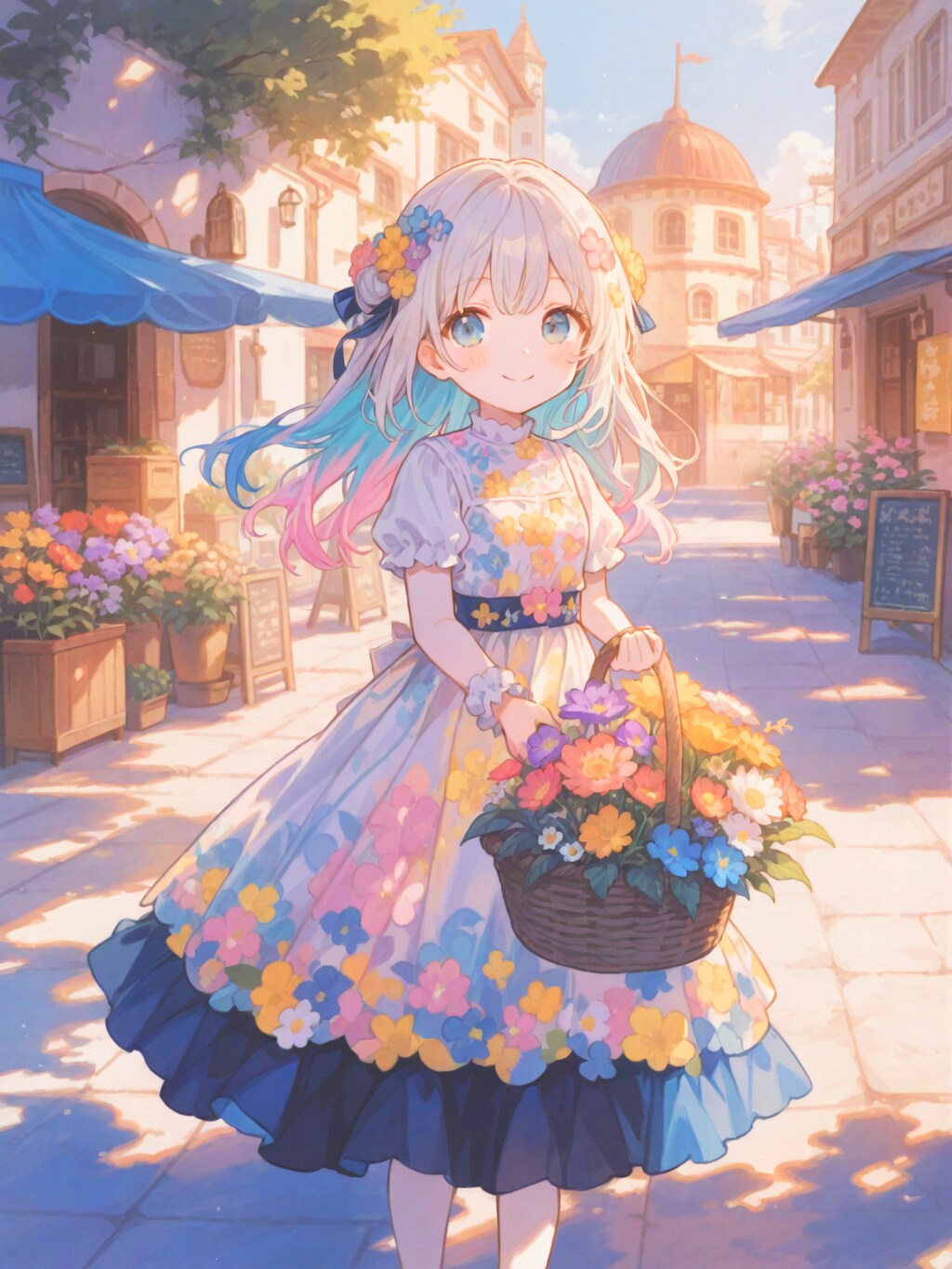 バスケットいっぱいの彩り