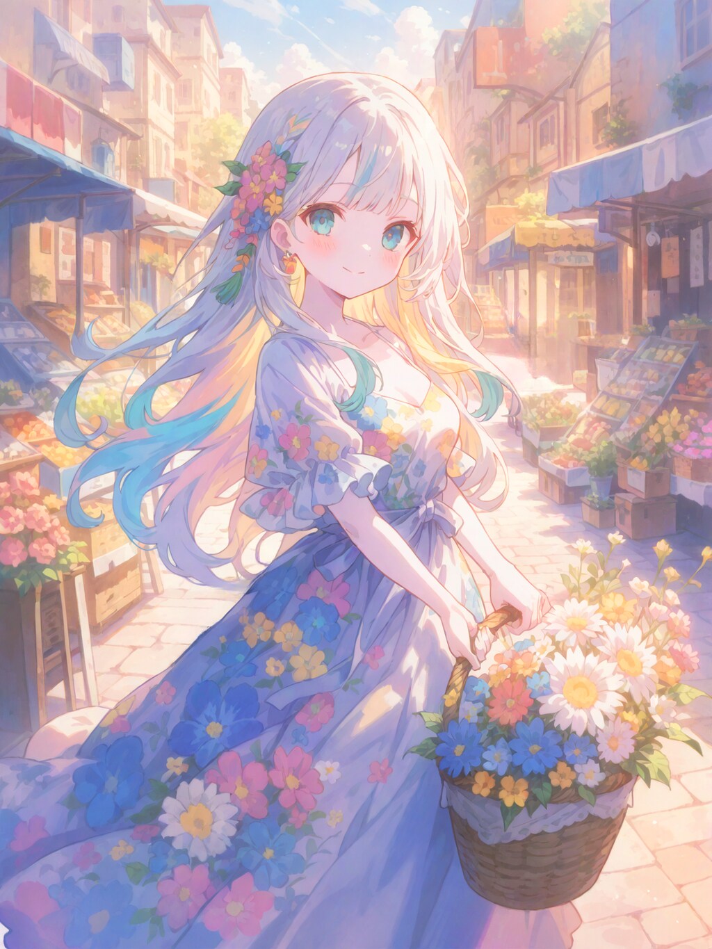 バスケットいっぱいの彩り