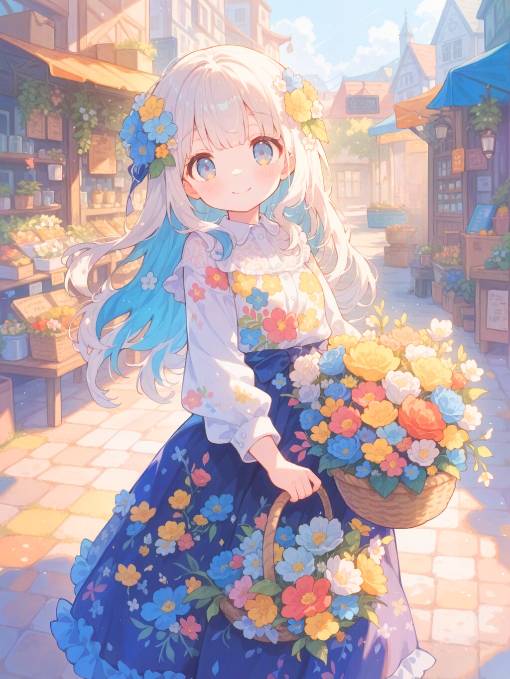 バスケットいっぱいの彩り