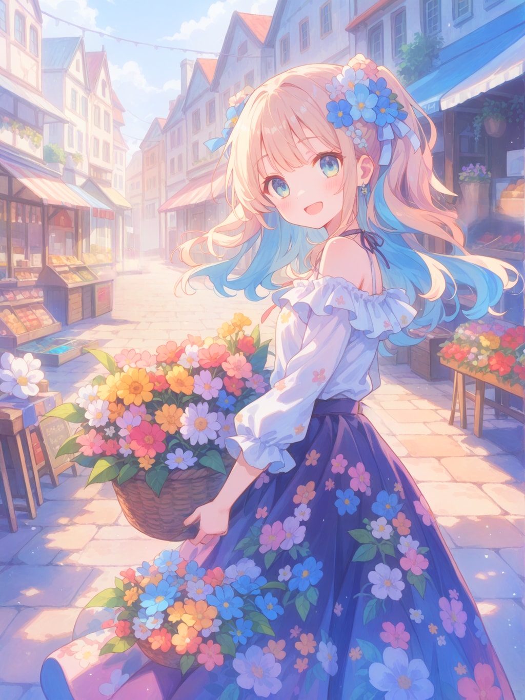 バスケットいっぱいの彩り