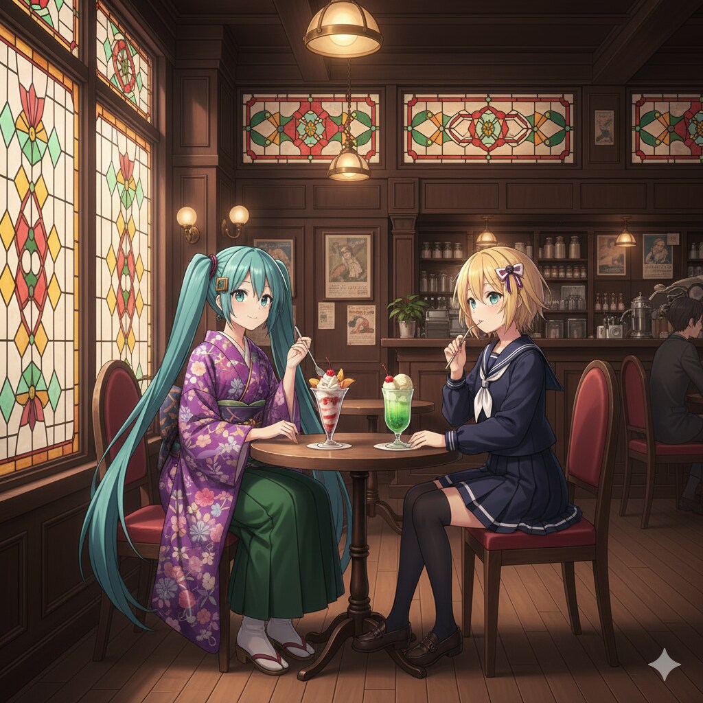 ミクさんリンさん 大正ロマン