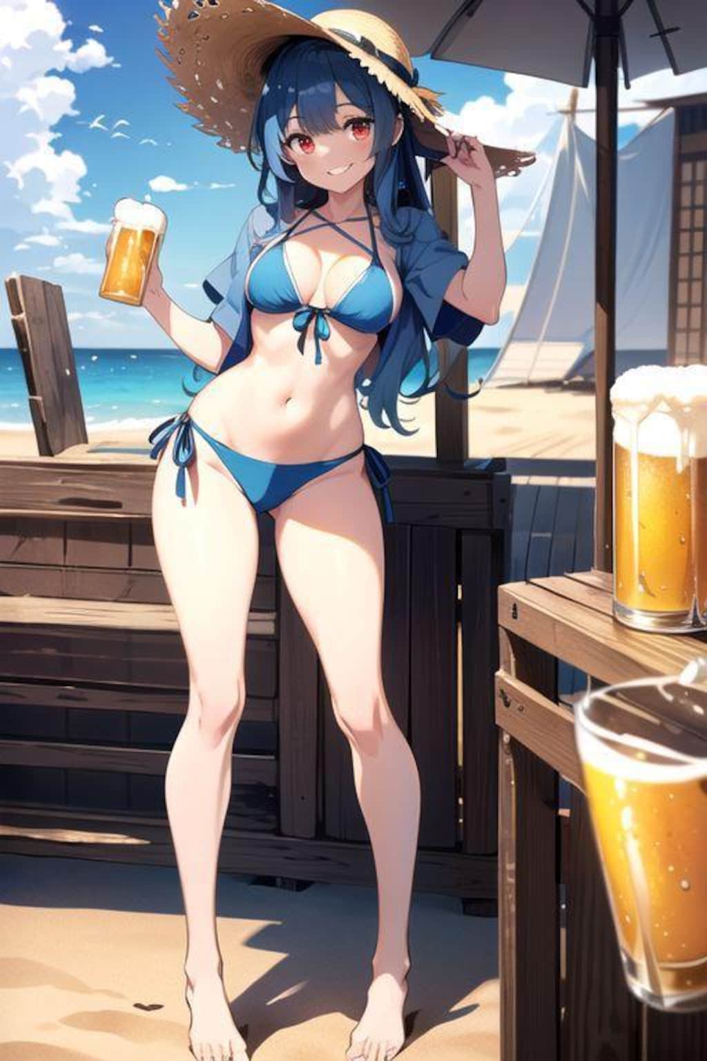 海ではしゃくうちの子シスター達