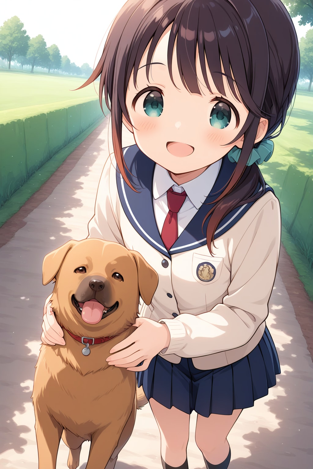 ワンコと戯れる