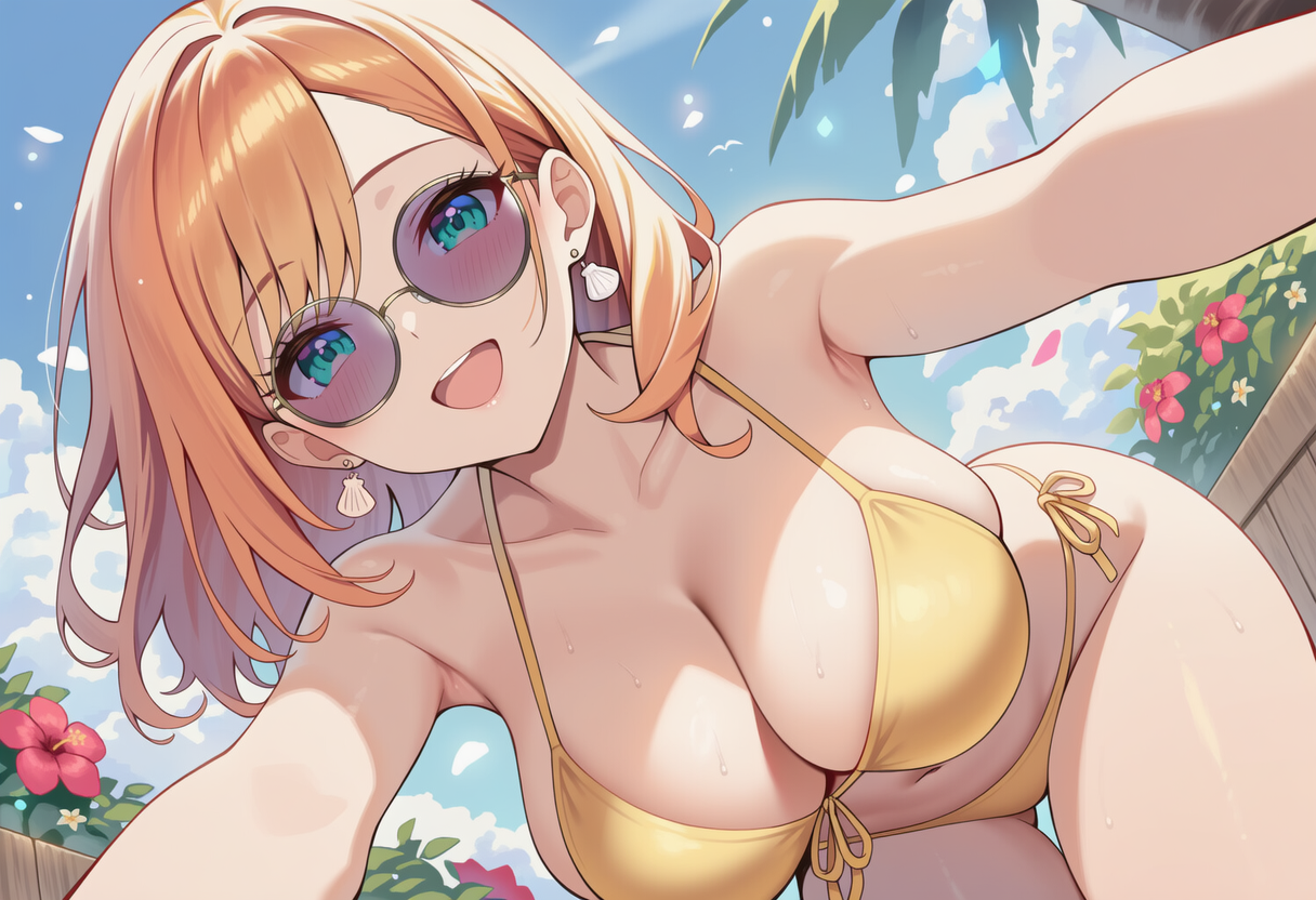 黄色ビキニ