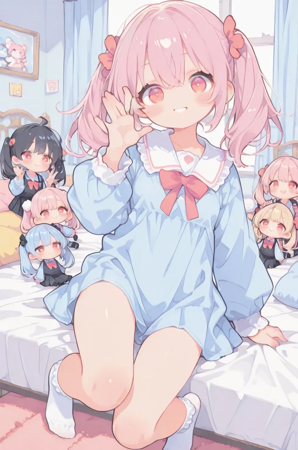 ピンク髪のゆるふわ