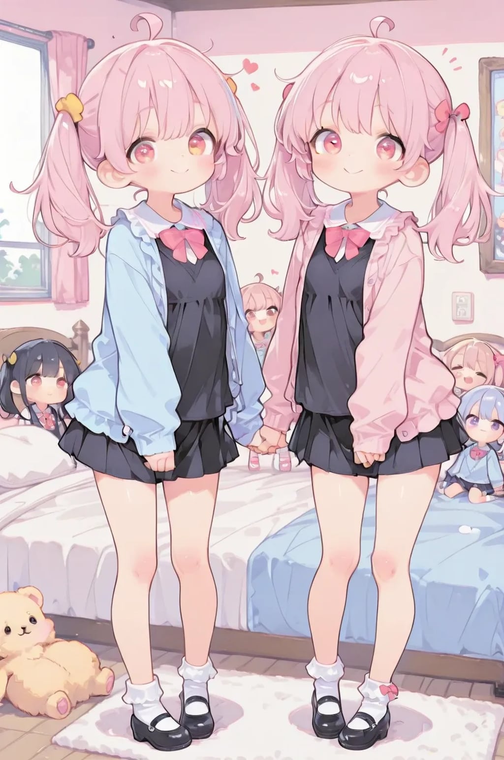 ピンク髪のゆるふわ