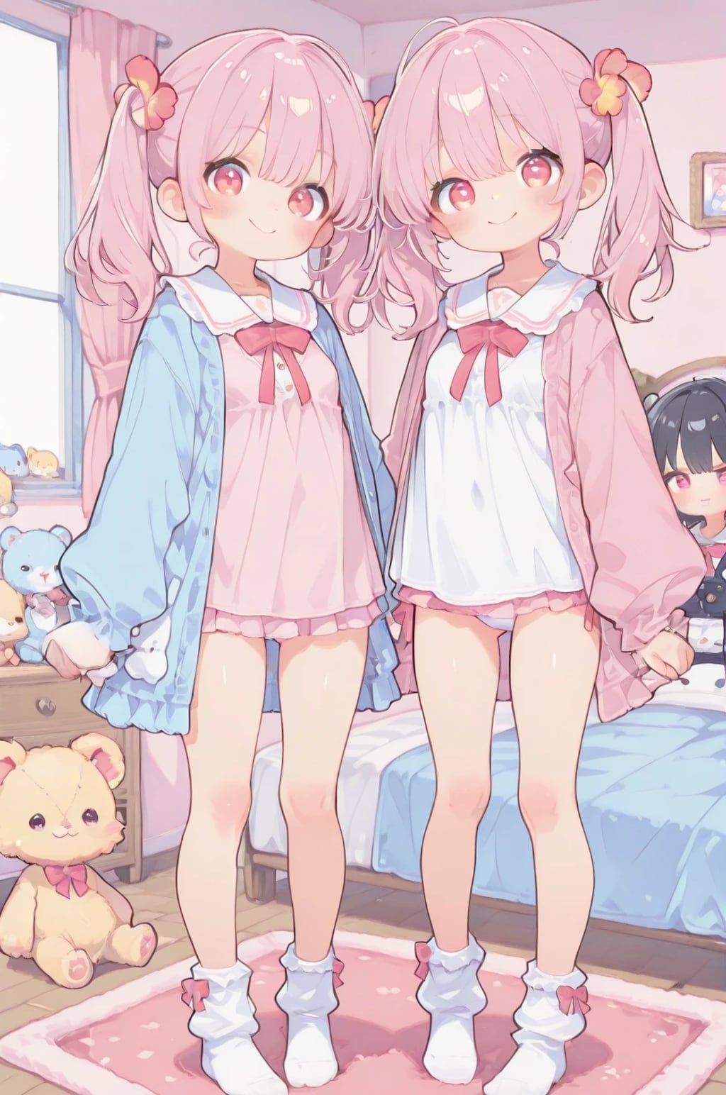 ピンク髪のゆるふわ