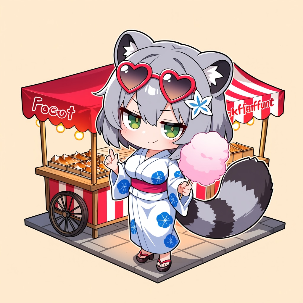 ちびユキタヌキちゃん【理想の夏コーデ】【サングラス】