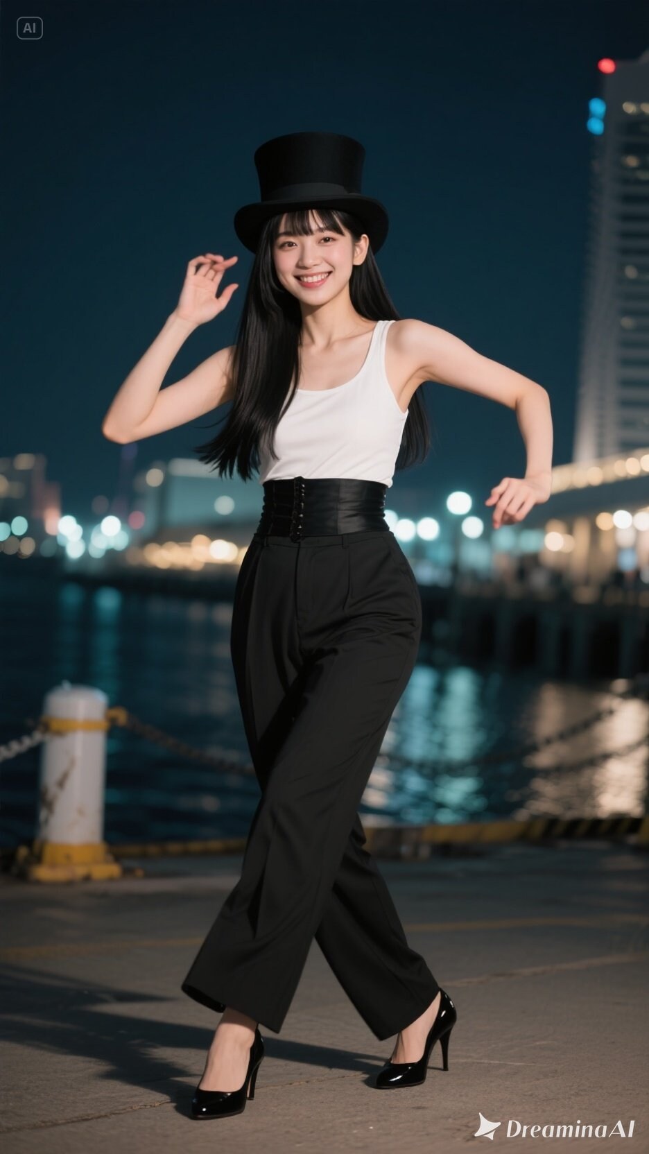 かっこかわいいダンサー白鳥英美梨の横浜港公演