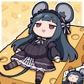 チーズ食べるゴスロリネズミ娘 5枚目