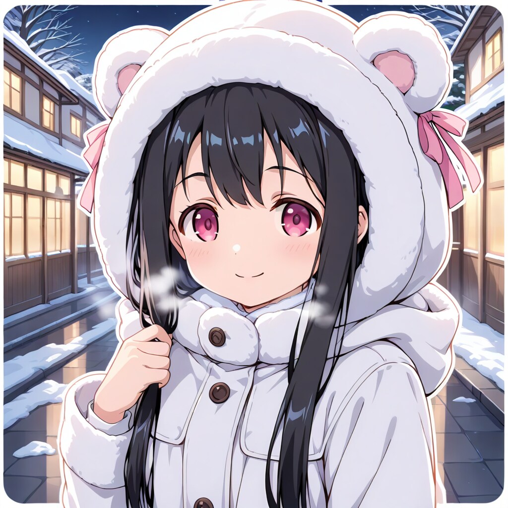 白コートの少女