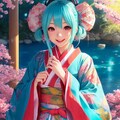 【Leonardo.Ai】和装ミク 4枚目