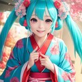 【Leonardo.Ai】和装ミク 3枚目