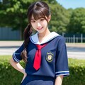 セーラー服風を色々と試してみた(リベンジ 5枚目