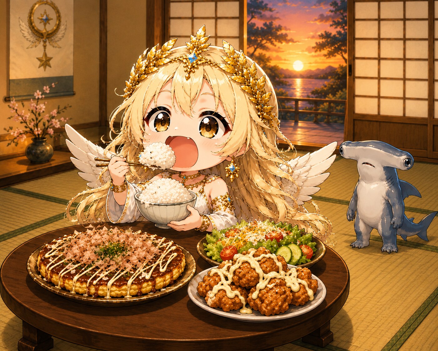 勝利の女神の夕飯