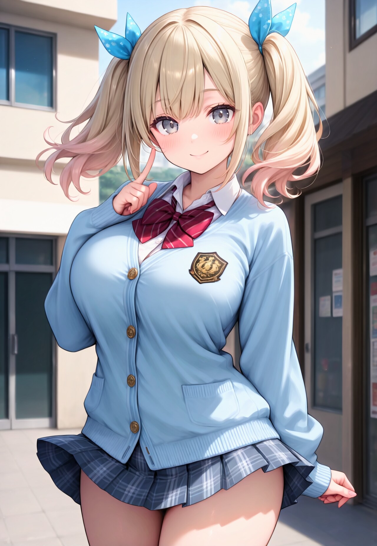 1098（水色のカーディガン）