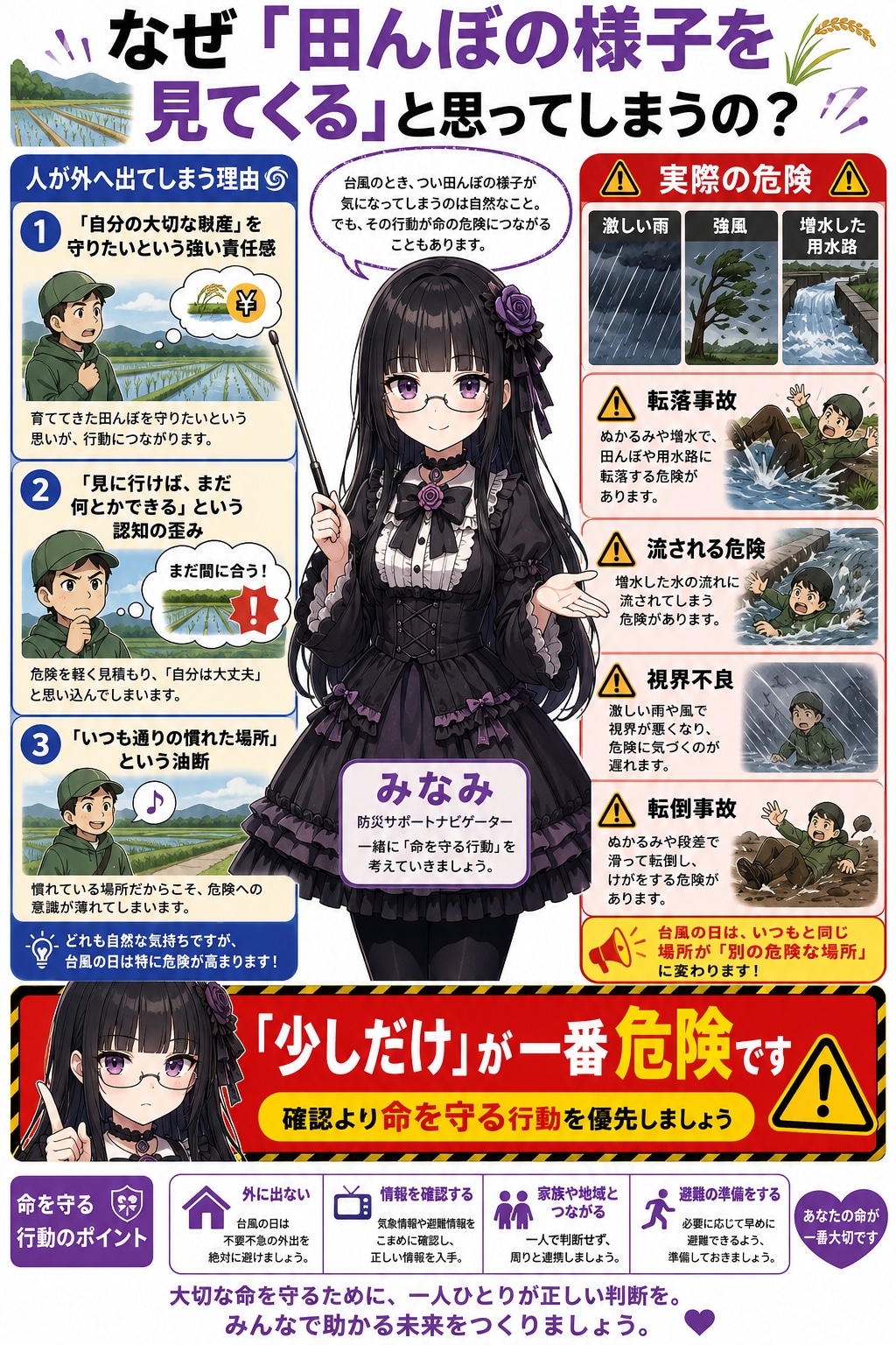 台風の日の正しい判断
