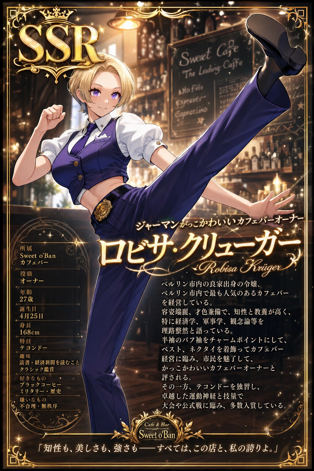 ジャーマンかっこかわいいカフェバーオーナーロビサ・クリューガーのSSRカード