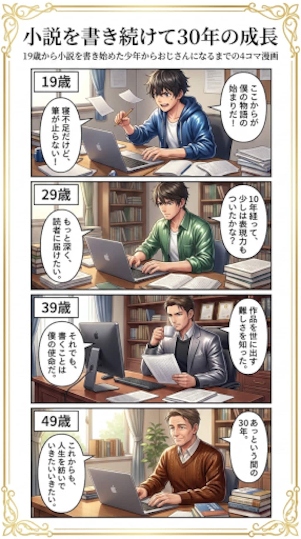 小説を書き続けて30年の成長