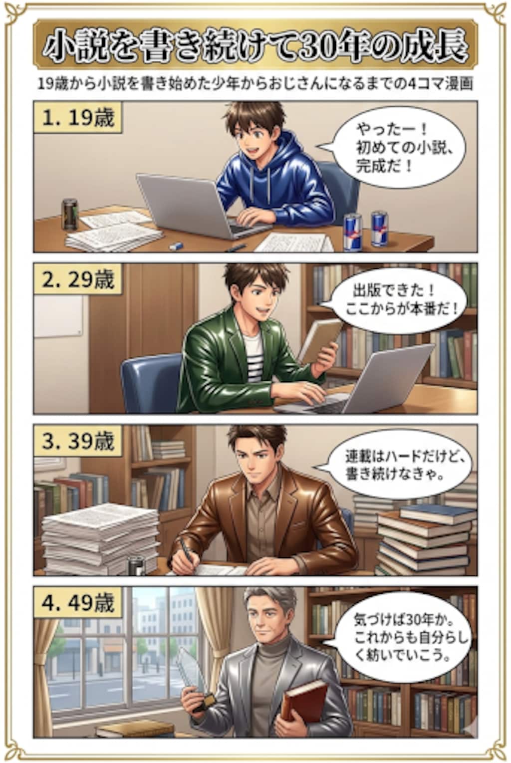 小説を書き続けて30年の成長