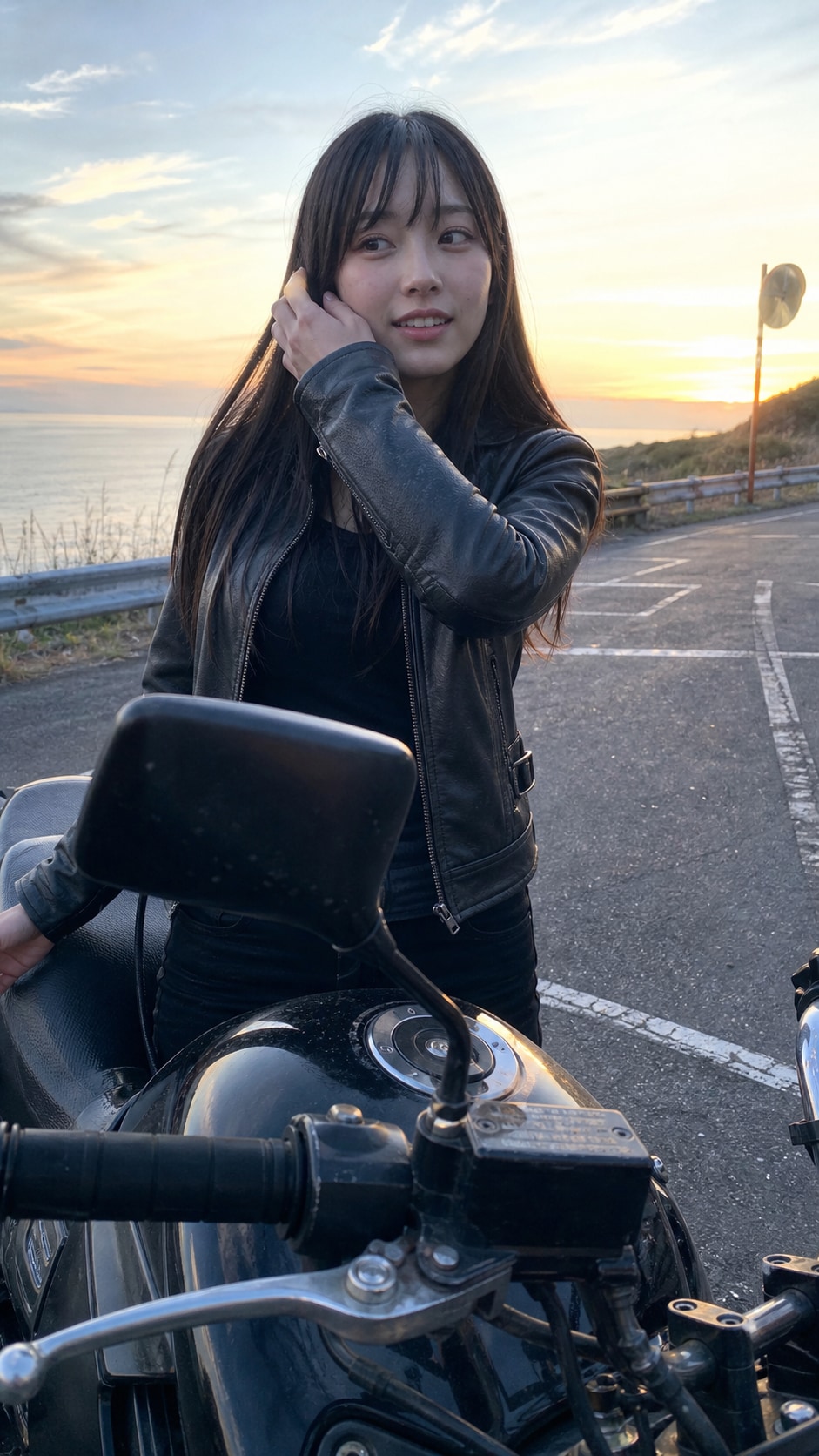 Sunset Ride Along the Coast