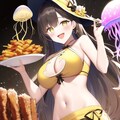 ヘソ出しチャイナドレスと赤身肉の天ぷらです 3枚目