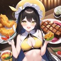 ヘソ出しチャイナドレスと赤身肉の天ぷらです 6枚目