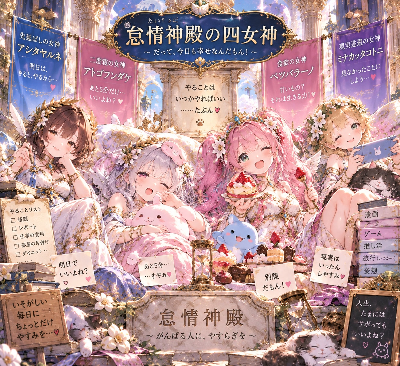 怠惰神殿の四女神 | の人気AIイラスト・グラビア