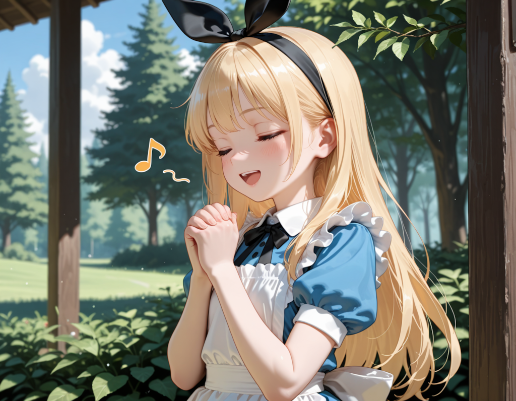 歌うアリスちゃん