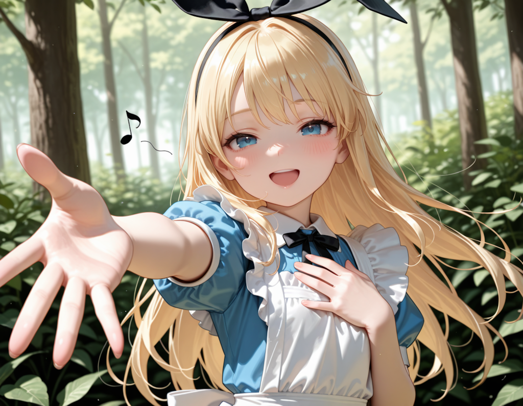 歌うアリスちゃん