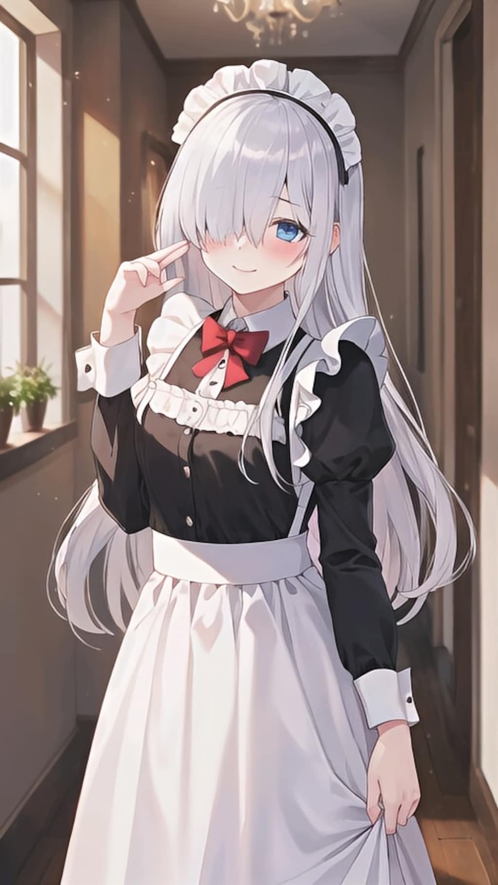 目隠れメイドさん