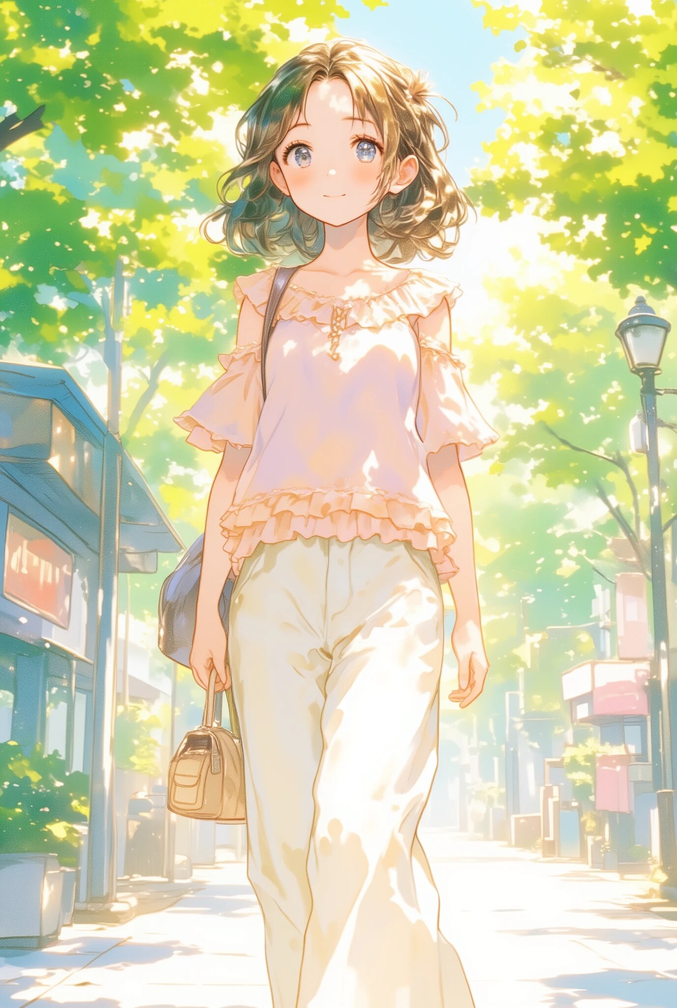 パンツスタイルのフリフリちゃん