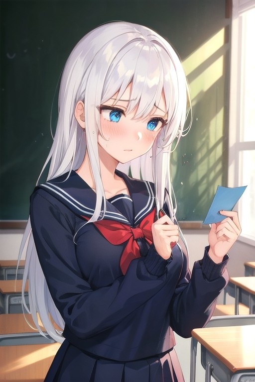 先輩から呼び出されちゃった…どうしよう | の人気AIイラスト・グラビア