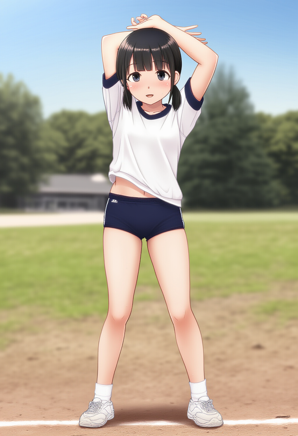 体操服 ブルマ 体操服の下は下着着用禁止だよっ(昭和謎ルール)