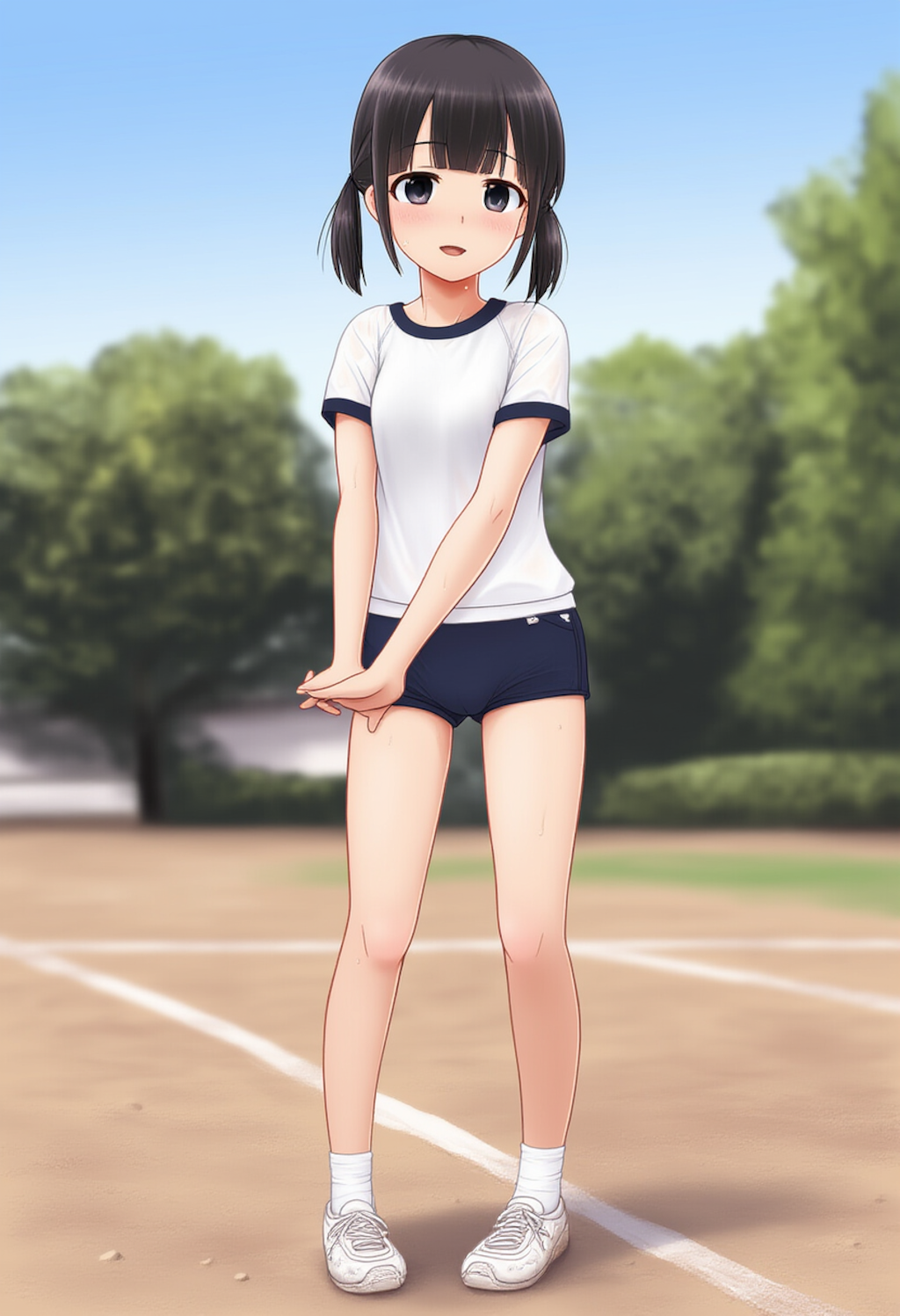 体操服 ブルマ 体操服の下は下着着用禁止だよっ(昭和謎ルール)